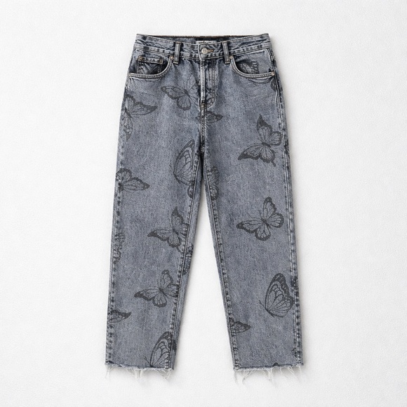 PacSun Denim - Butterfly Print Blue Jeans